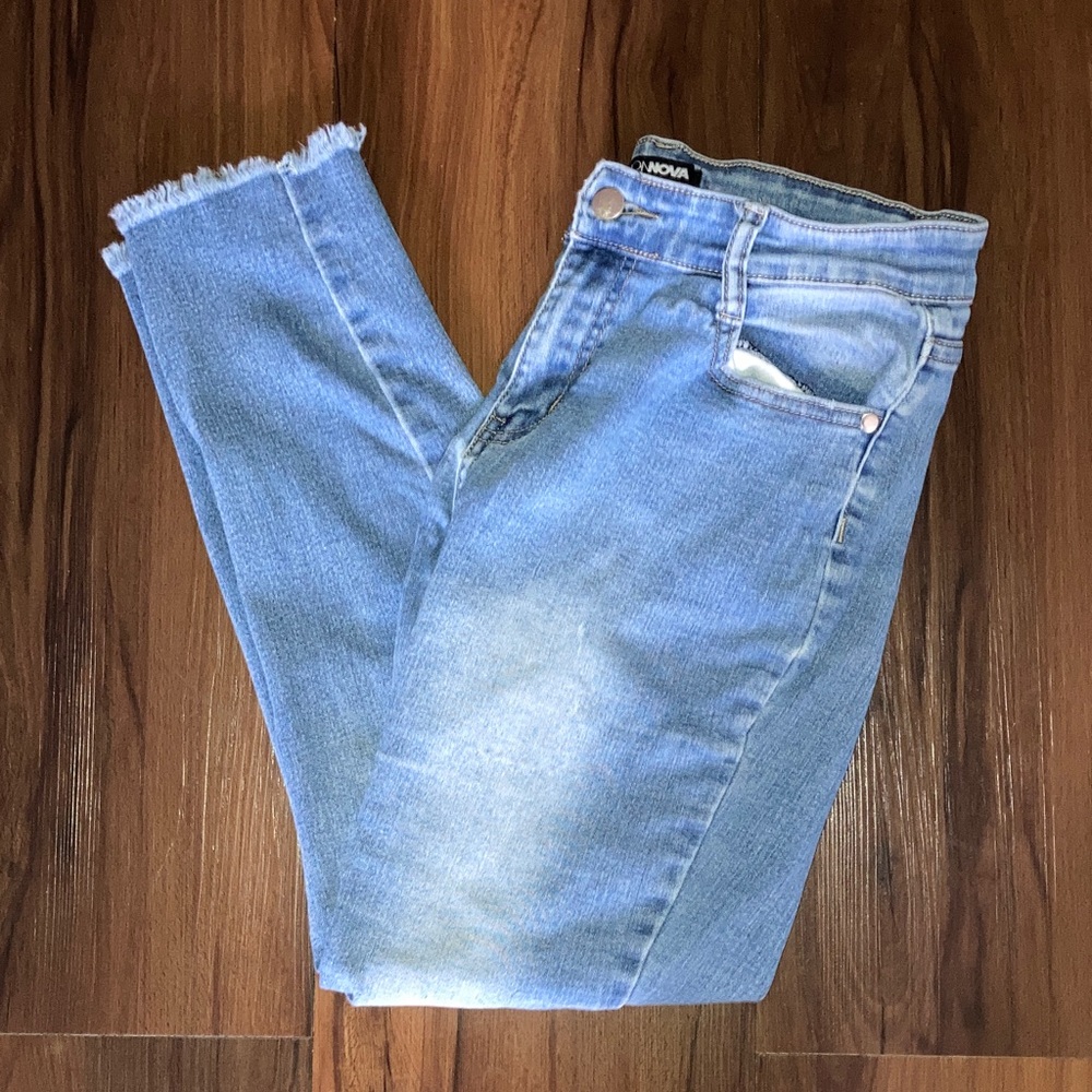 Fashion Nova Light Blue Ankle Jeans